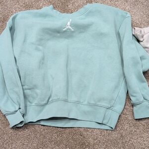 Jordan Girls Mint Green Crop Sweatshirt